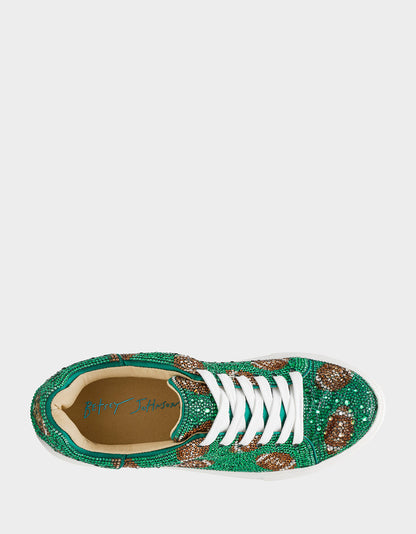 SIDNY GREEN FOOTBALL Women's Football Sneaker | Betsey Johnson Customer Favorite