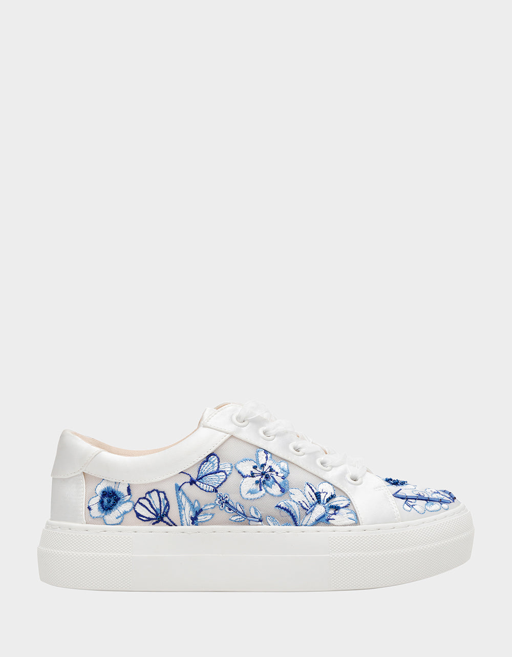 NINO BLUE FLORAL Platform Low-Top Lace-Up Sneakers | Betsey Johnson Smart Buy