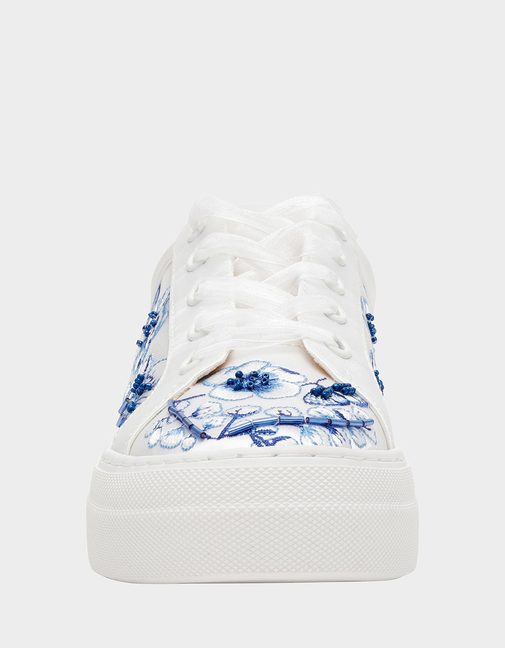NINO BLUE FLORAL Platform Low-Top Lace-Up Sneakers | Betsey Johnson Smart Buy
