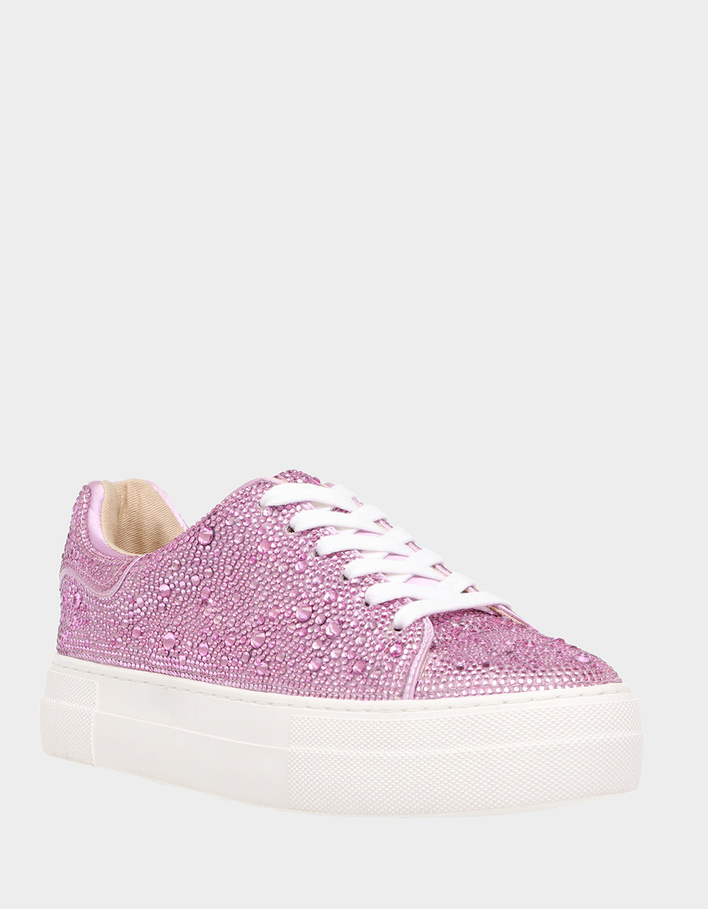 SIDNY LIGHT PINK Rhinestone Sneaker | Betsey Johnson Classic