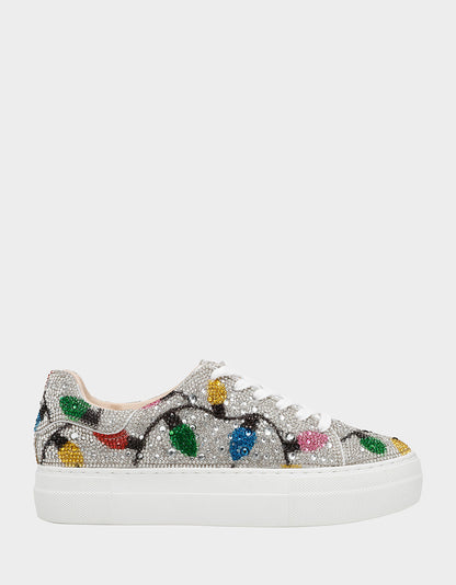 SIDNY MULTI LIGHTS Women's Christmas Lights Sneaker | Betsey Johnson Classic