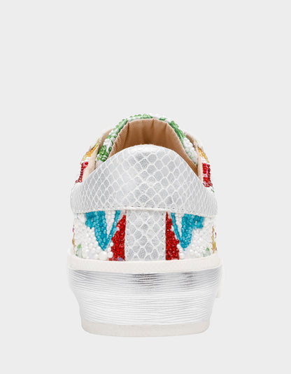 DAMON BRIGHT MULTI Women's Multicolor Floral Sneaker | Betsey Johnson New