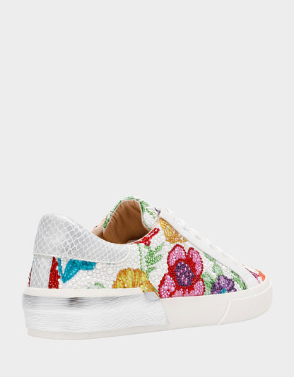 DAMON BRIGHT MULTI Women's Multicolor Floral Sneaker | Betsey Johnson New