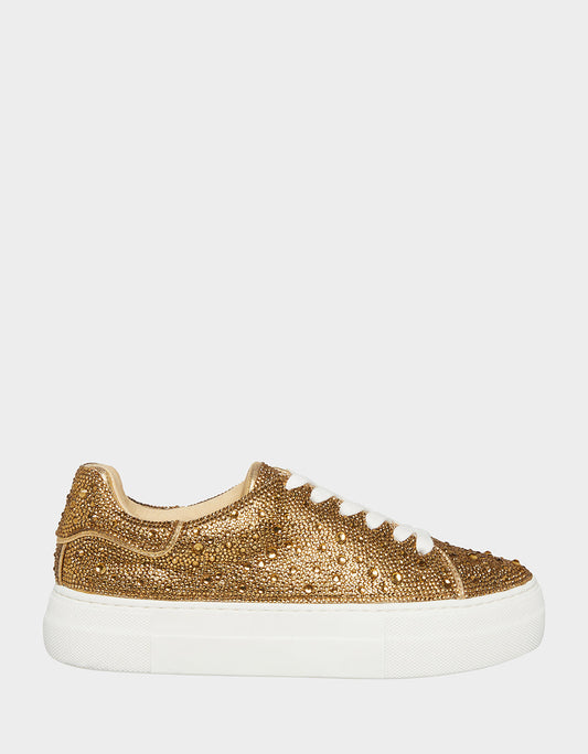 SB-SIDNY GOLD Rhinestone Shoes | Betsey Johnson Exclusive