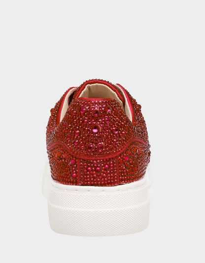 SIDNY RED Rhinestone Sneaker | Betsey Johnson Great Value