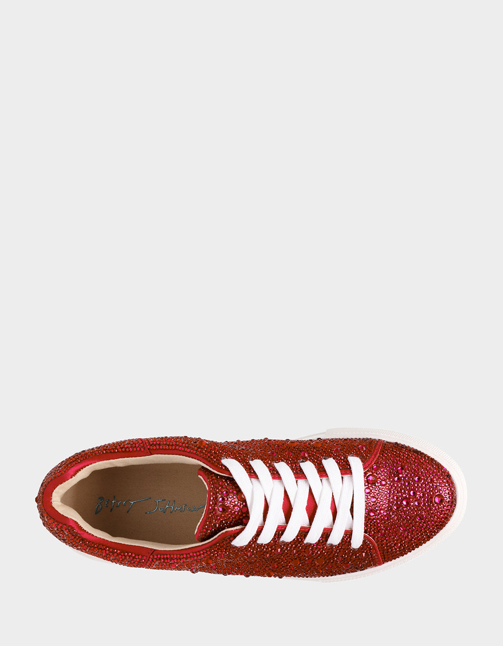 SIDNY RED Rhinestone Sneaker | Betsey Johnson Great Value