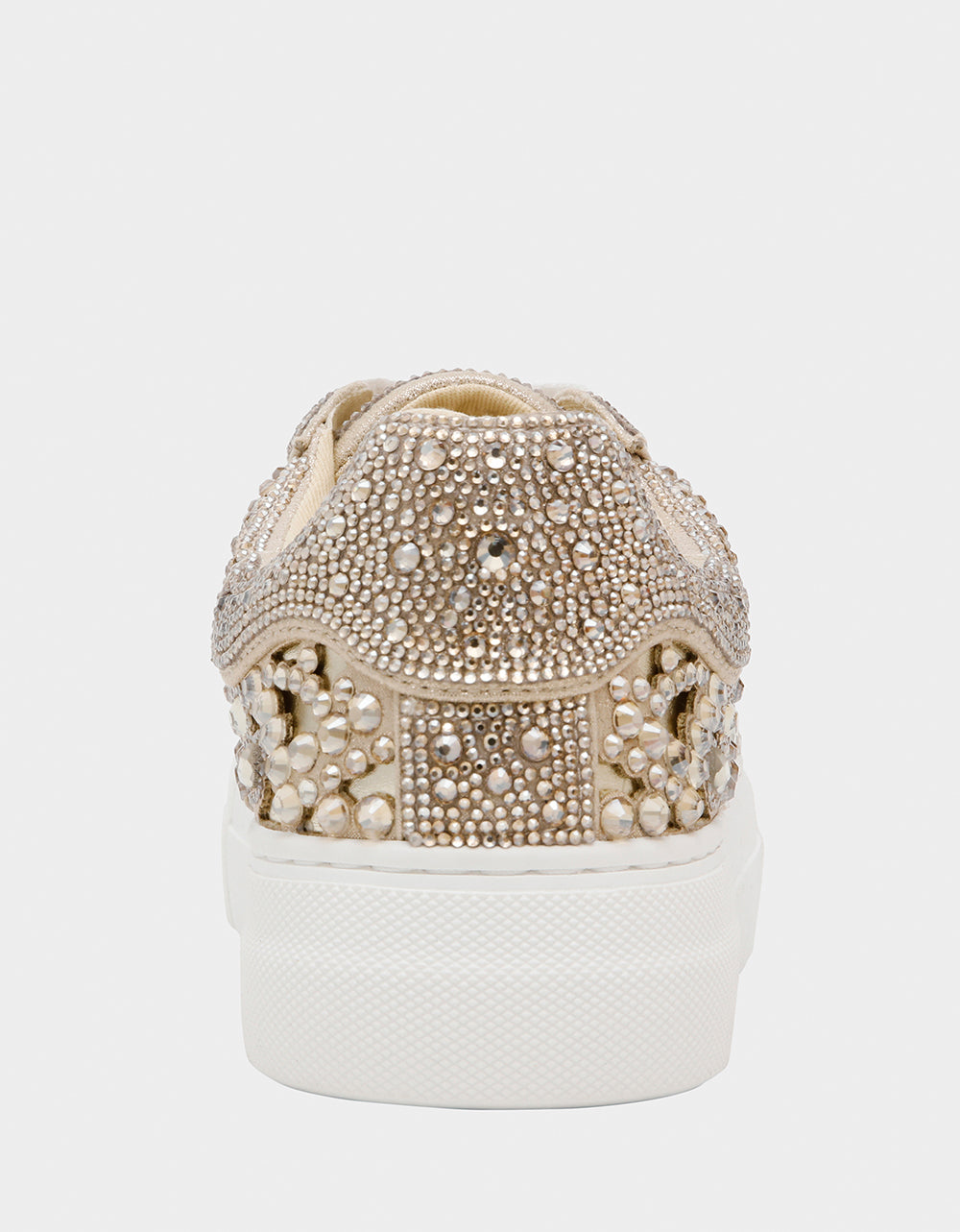 REILY LIGHT GOLD Platform Low-Top Lace-Up Rhinestone Women's Sneaker | Betsey Johnson Discount
