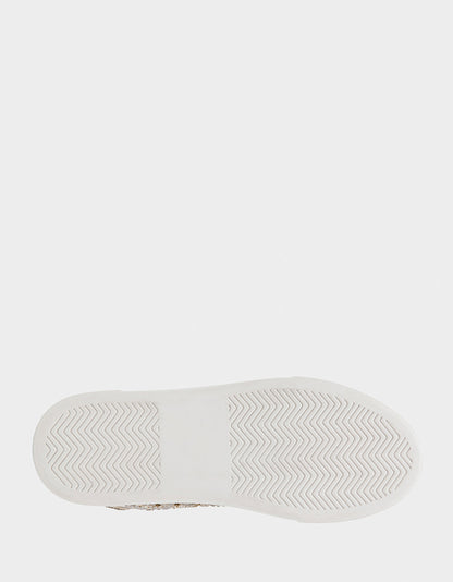 REILY LIGHT GOLD Platform Low-Top Lace-Up Rhinestone Women's Sneaker | Betsey Johnson Discount