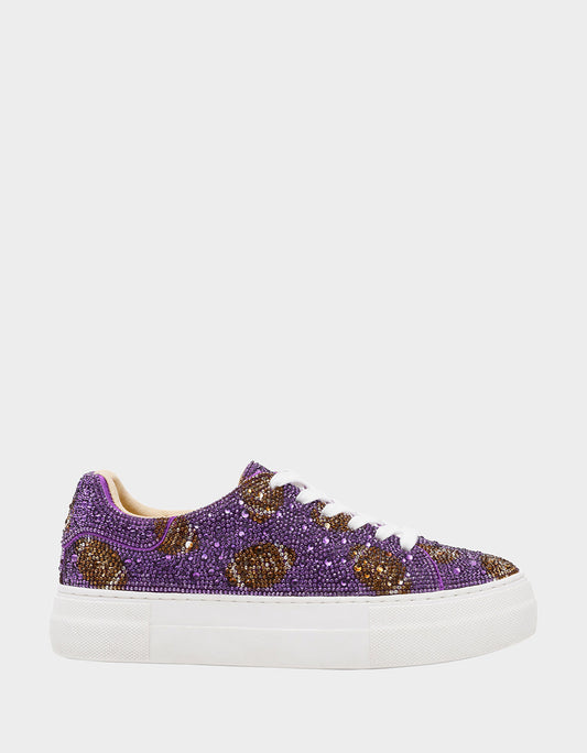 SIDNY PURPLE FOOTBALL Women's Football Sneaker | Betsey Johnson Featured