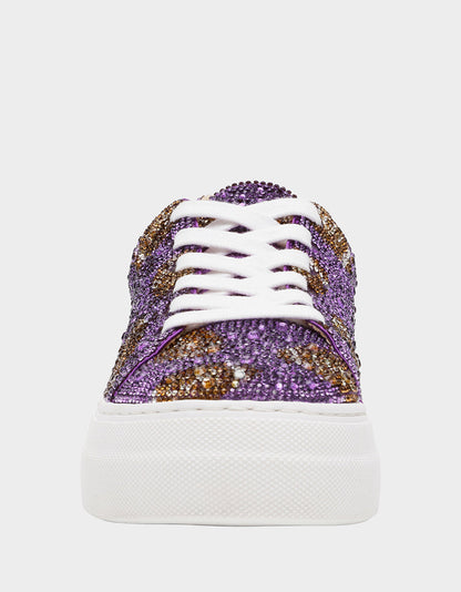 SIDNY PURPLE FOOTBALL Women's Football Sneaker | Betsey Johnson Featured