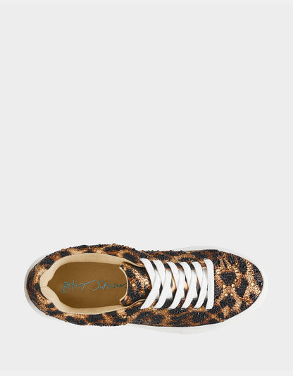 SIDNY LEOPARD Women's Leopard Sneaker | Betsey Johnson Smart Buy