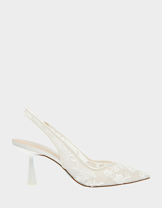 NIKKI IVORY Slingback Heels | Betsey Johnson Great Value
