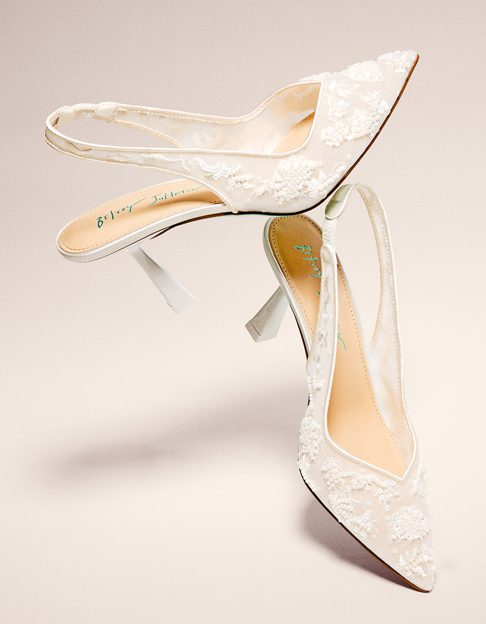 NIKKI IVORY Slingback Heels | Betsey Johnson Great Value