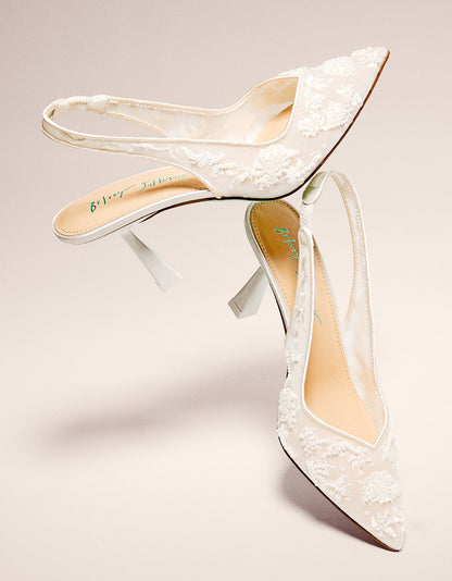 NIKKI IVORY Slingback Heels | Betsey Johnson Great Value