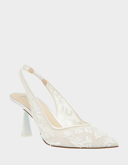 NIKKI IVORY Slingback Heels | Betsey Johnson Great Value