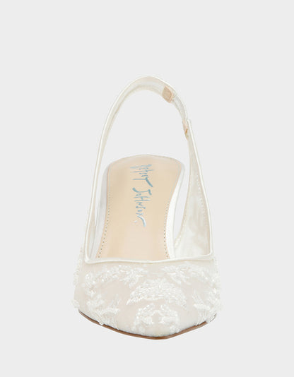 NIKKI IVORY Slingback Heels | Betsey Johnson Great Value