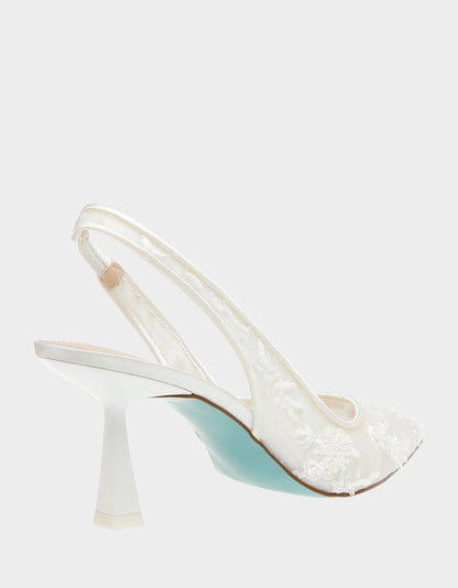 NIKKI IVORY Slingback Heels | Betsey Johnson Great Value