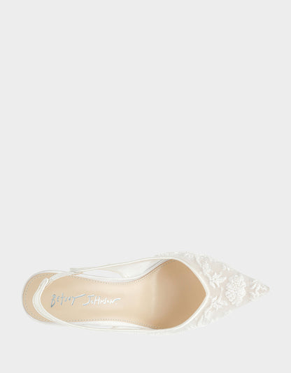 NIKKI IVORY Slingback Heels | Betsey Johnson Great Value