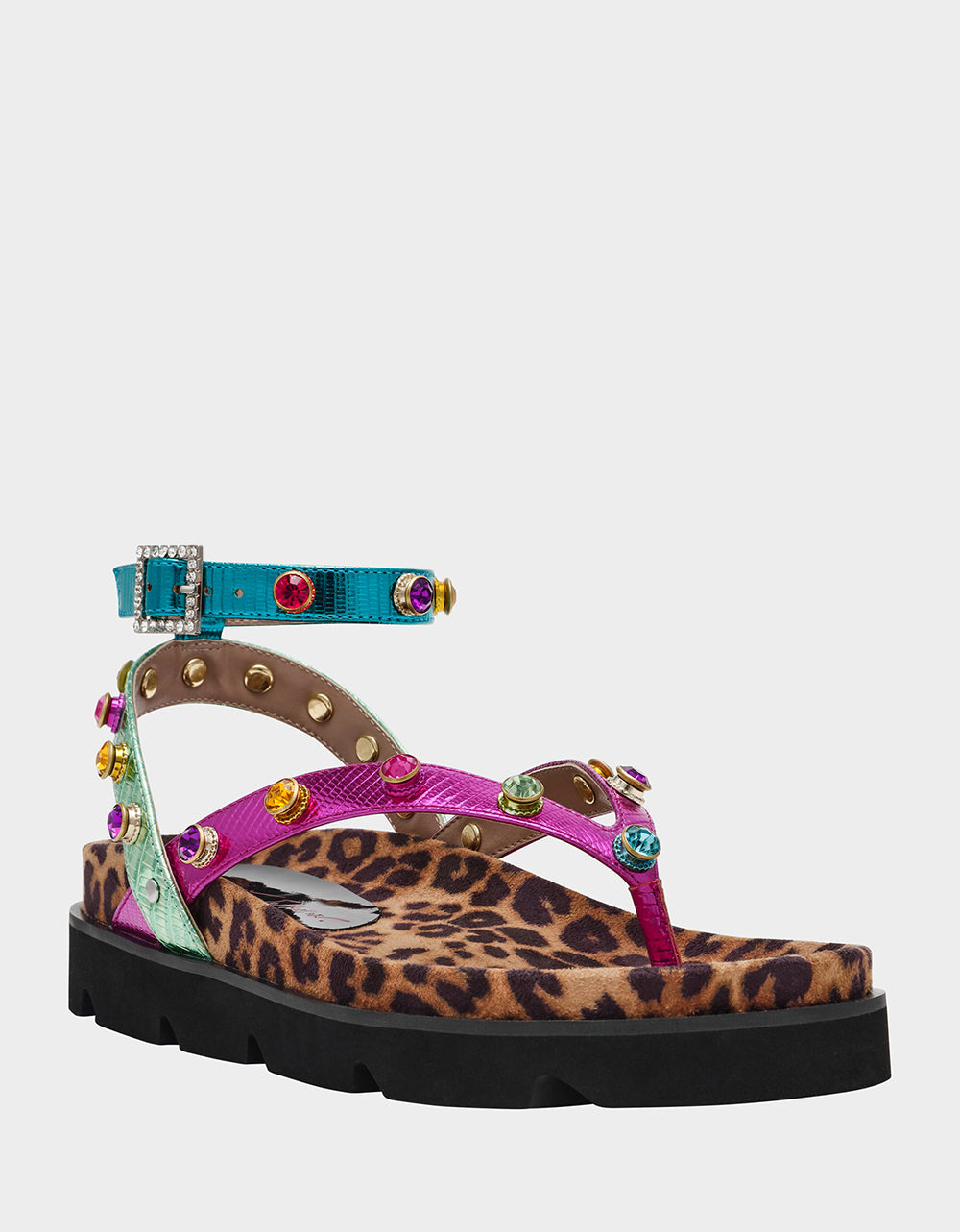 CONLEY METALLIC MULTI Strappy Flatform Sandal | Betsey Johnson Great Value