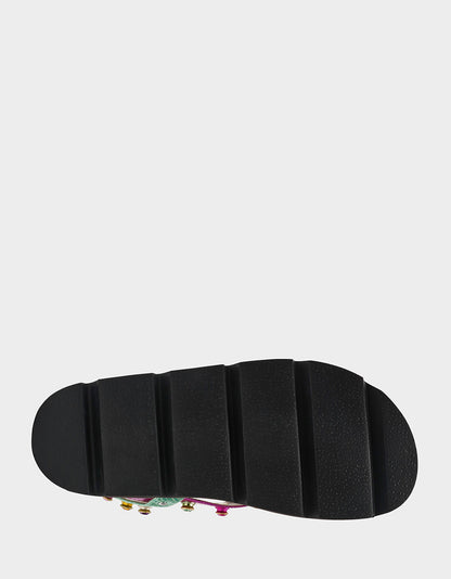 CONLEY METALLIC MULTI Strappy Flatform Sandal | Betsey Johnson Great Value