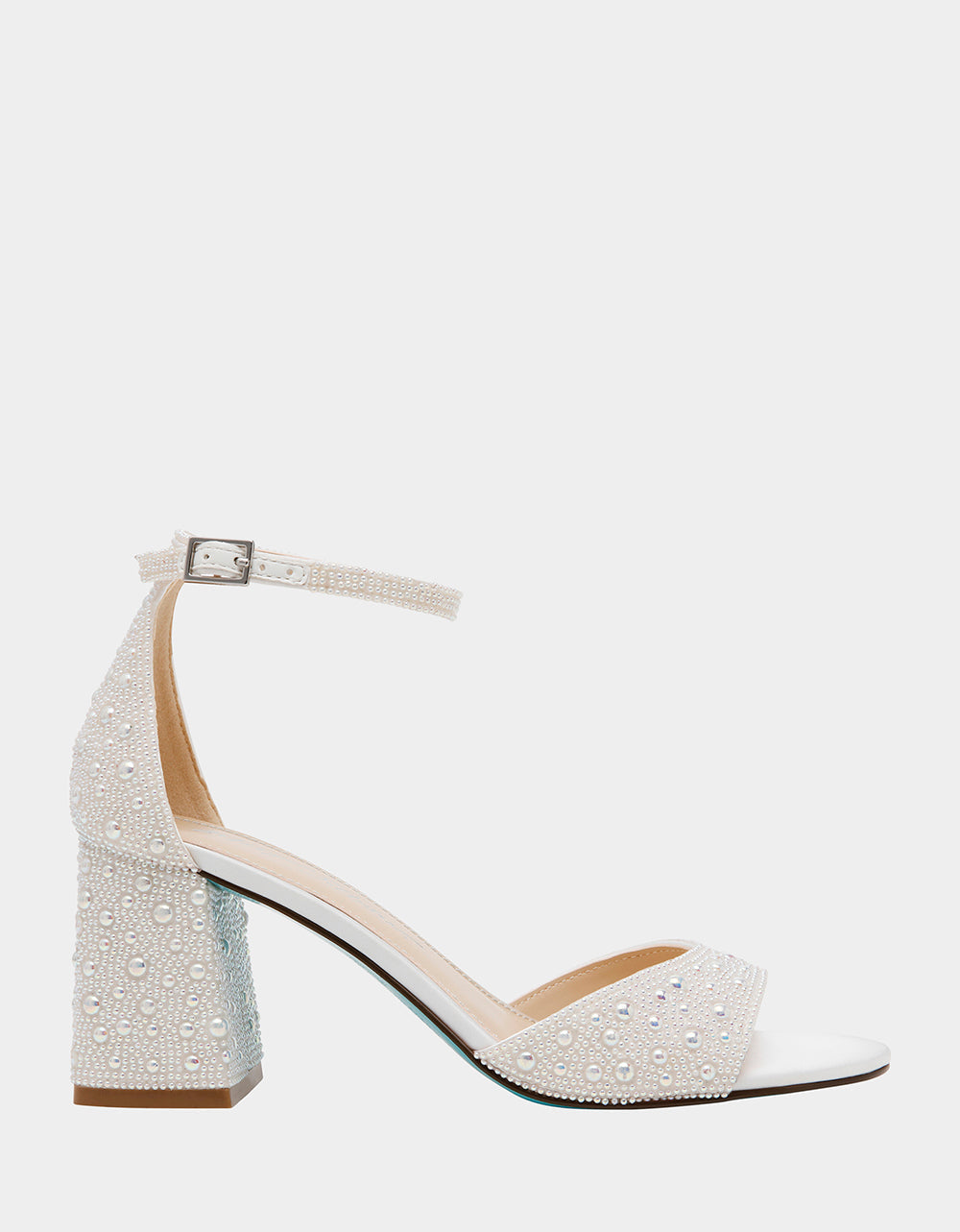 KAMI PEARL Block Heel Open Toe Women's Heel | Betsey Johnson Featured