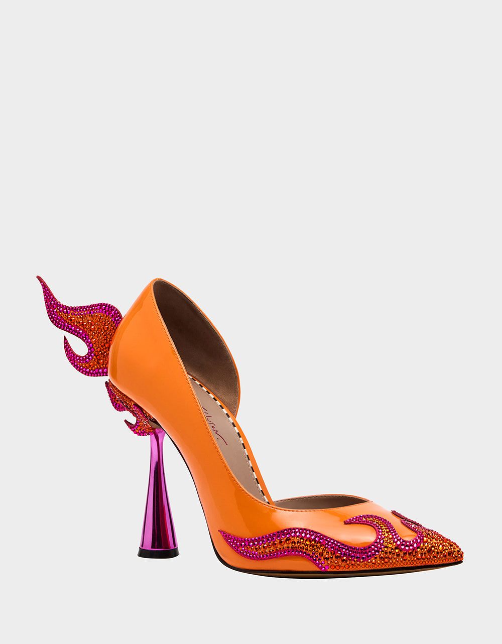 PHOENIX ORANGE MULTI Pointed-Toe Pump Women's Heel | Betsey Johnson Popular