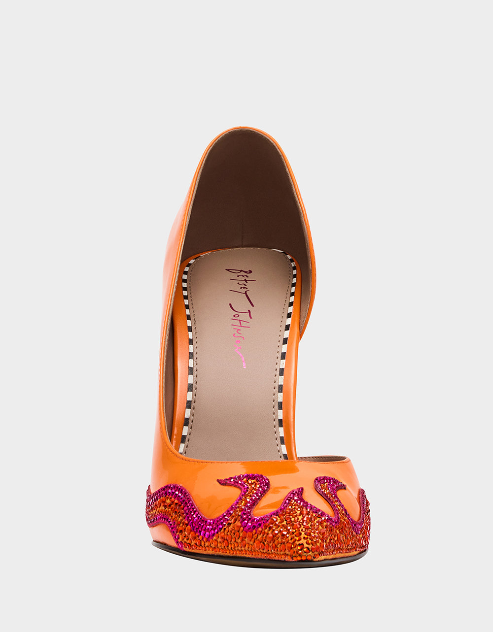 PHOENIX ORANGE MULTI Pointed-Toe Pump Women's Heel | Betsey Johnson Popular