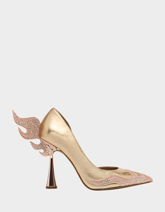 PHOENIX METAL MULTI Pointed-Toe Pump Women's Heel | Betsey Johnson Discount