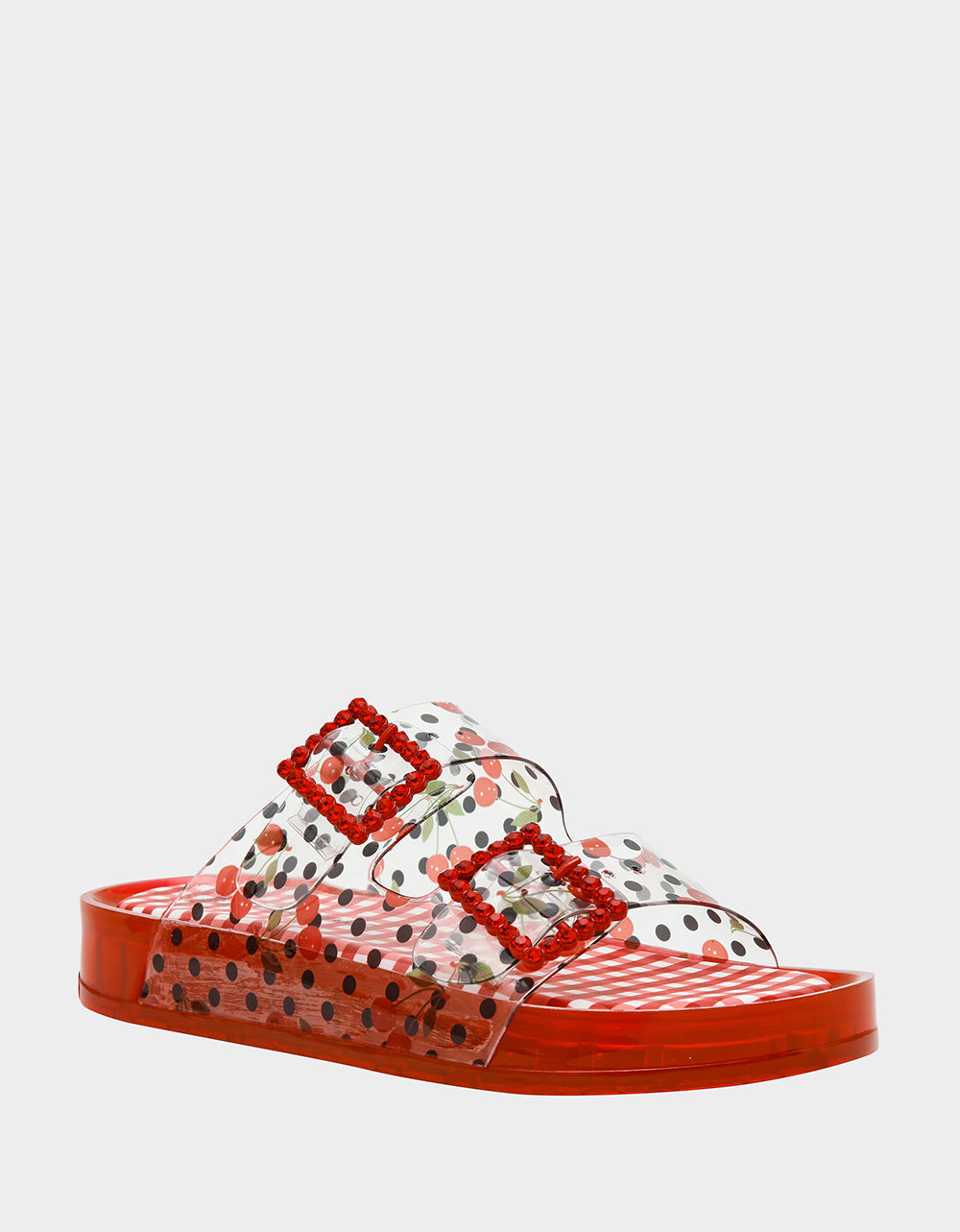 LANDIN RED MULTI Jelly Flatform Women's Sandal | Betsey Johnson Featured