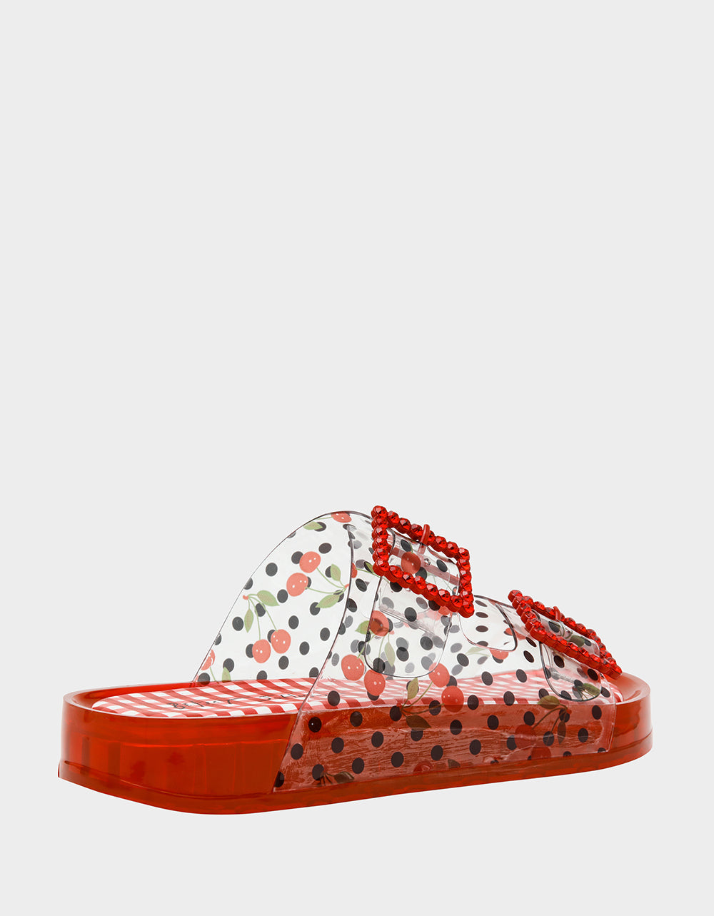 LANDIN RED MULTI Jelly Flatform Women's Sandal | Betsey Johnson Featured