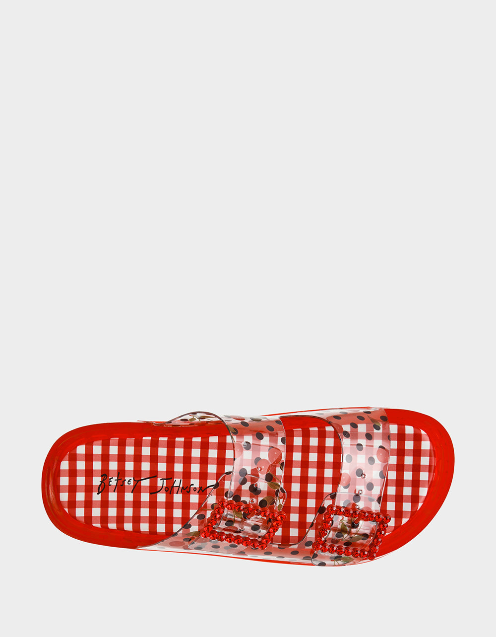 LANDIN RED MULTI Jelly Flatform Women's Sandal | Betsey Johnson Featured