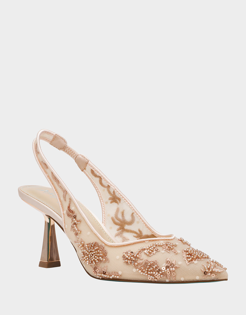 NIKKI BLUSH Slingback Pointed Toe Women's Heels | Betsey Johnson Essential