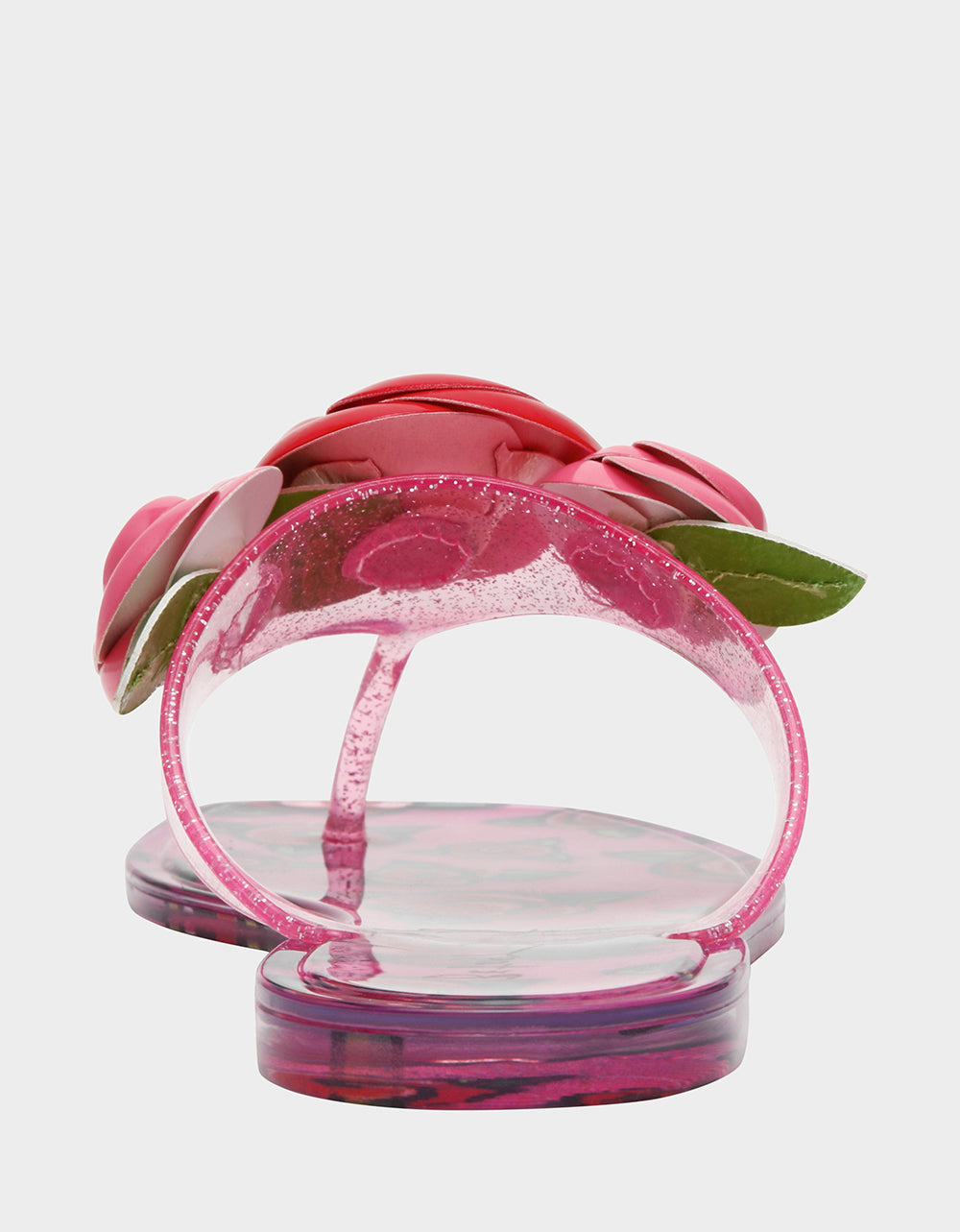 TREN01S5 FUSHIA ROSE Jelly Thong Strappy Women's Sandal | Betsey Johnson Sale