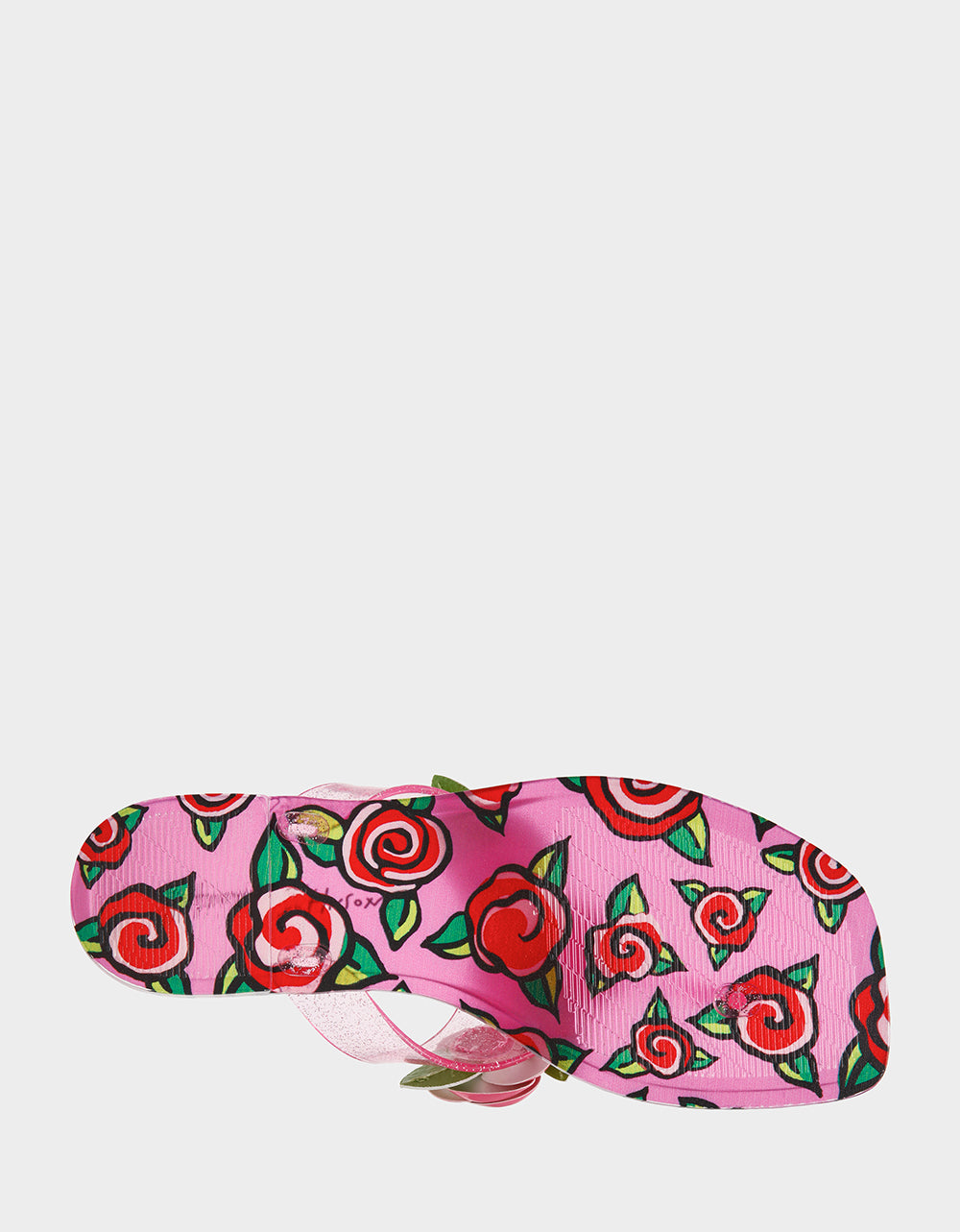 TREN01S5 FUSHIA ROSE Jelly Thong Strappy Women's Sandal | Betsey Johnson Sale