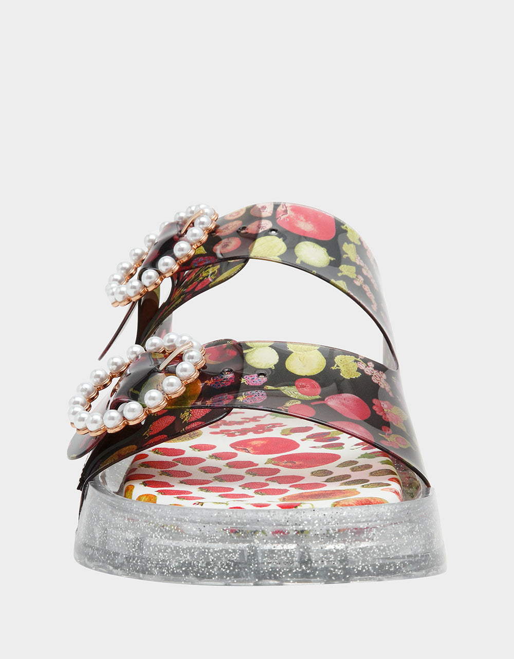 LANDIN BLACK MULTI Jelly Flatform Women's Sandal | Betsey Johnson Signature