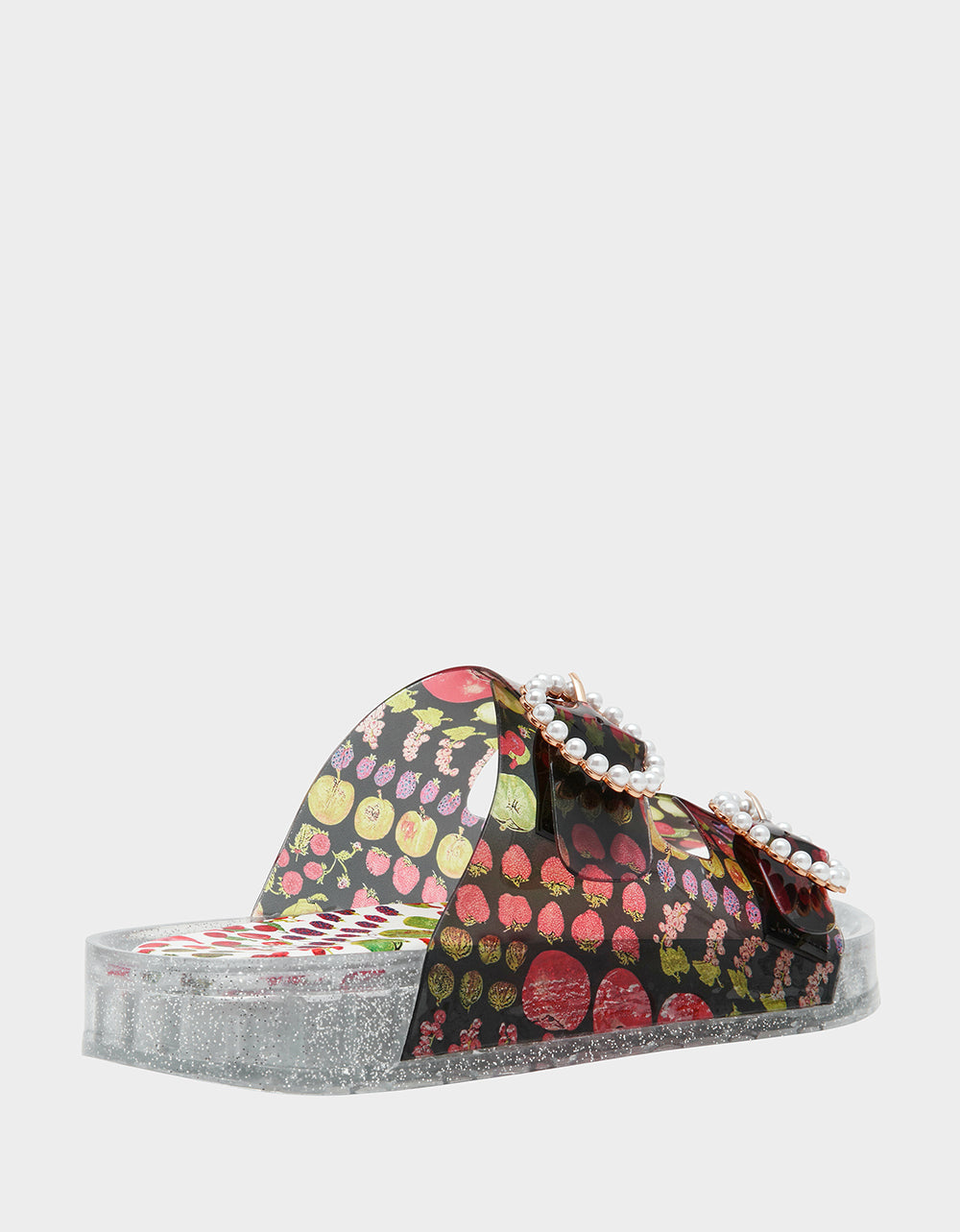 LANDIN BLACK MULTI Jelly Flatform Women's Sandal | Betsey Johnson Signature