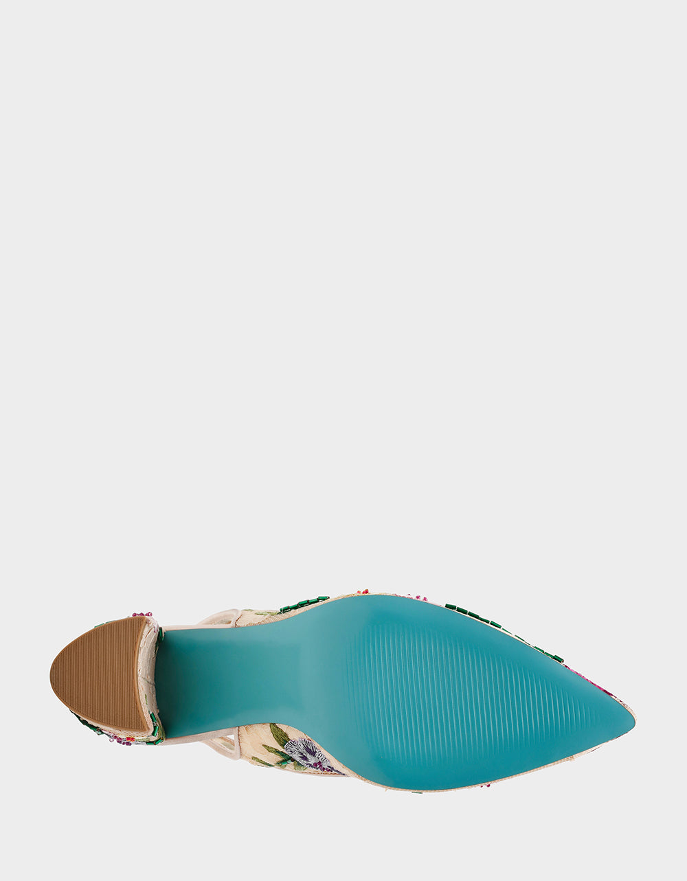 LIRA BLUSH MULTI FLORAL Pointed-Toe Slingback Mesh Women's Heel | Betsey Johnson Best Seller