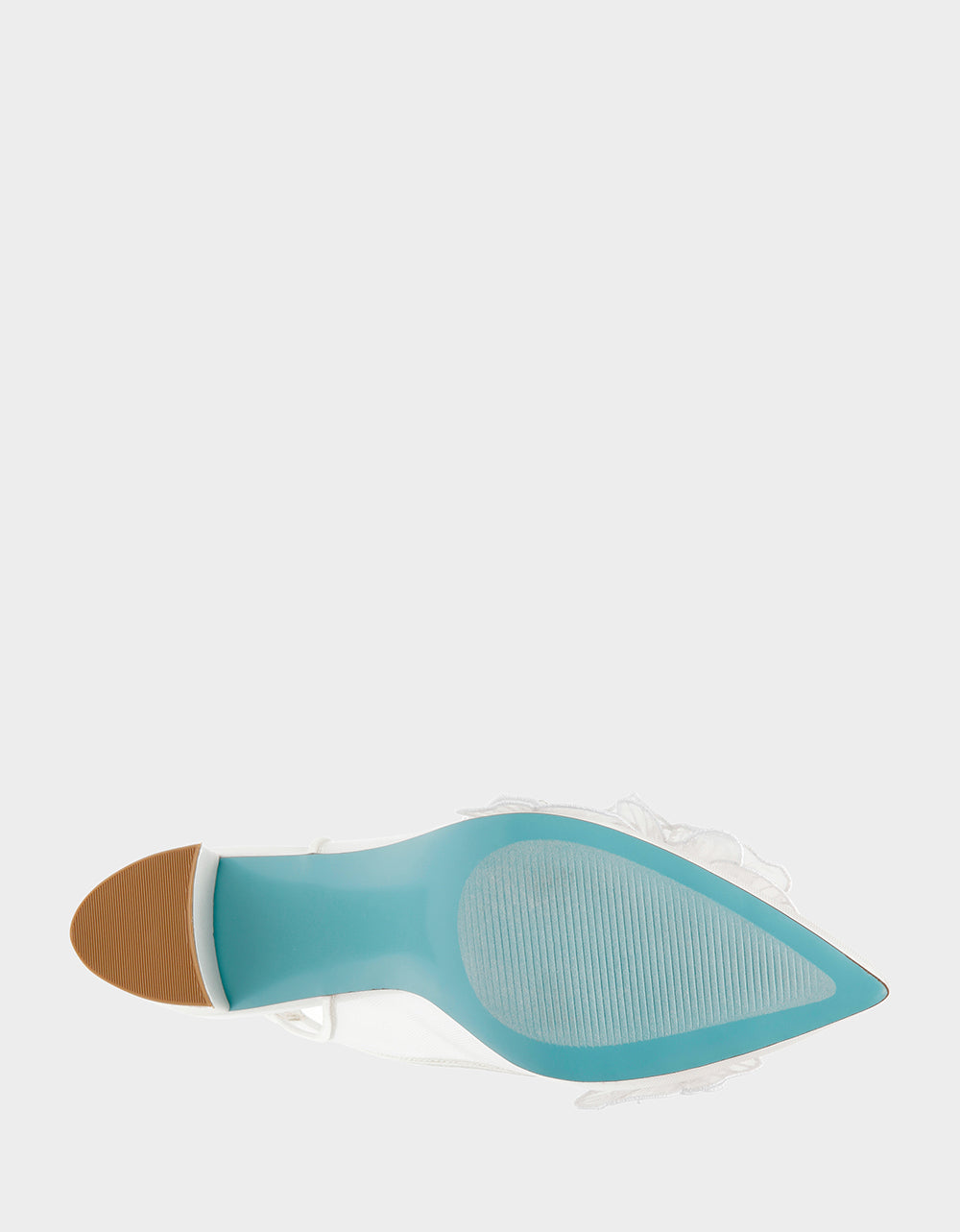 PETRA IVORY Slingback Floral Mesh Block Heel | Betsey Johnson Essential
