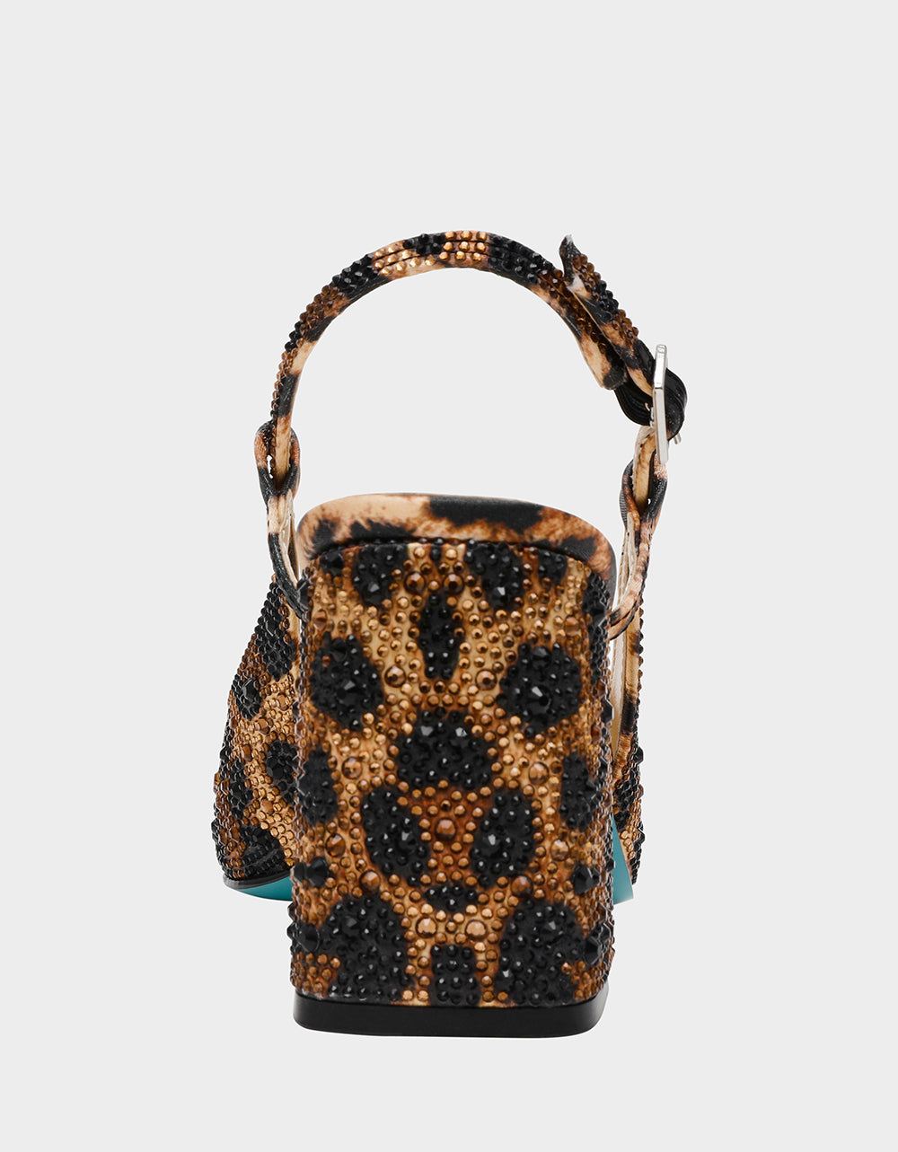 ELIAS LEOPARD Square-Toe Slingback Block Heels | Betsey Johnson Discount