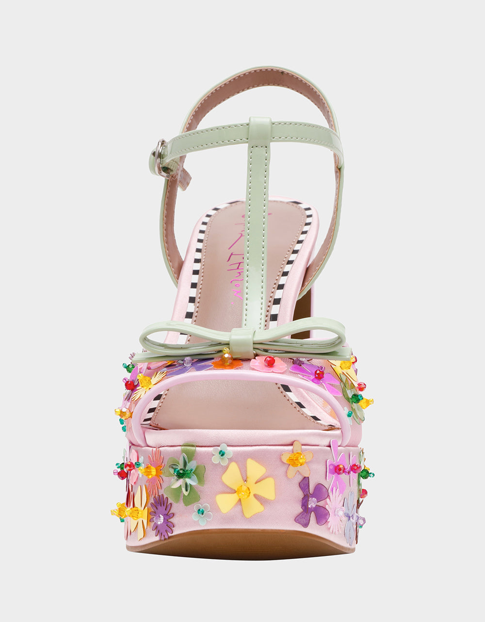MELODIE PINK MULTI Women's Platform Floral Heel Sandal | Betsey Johnson Everyday