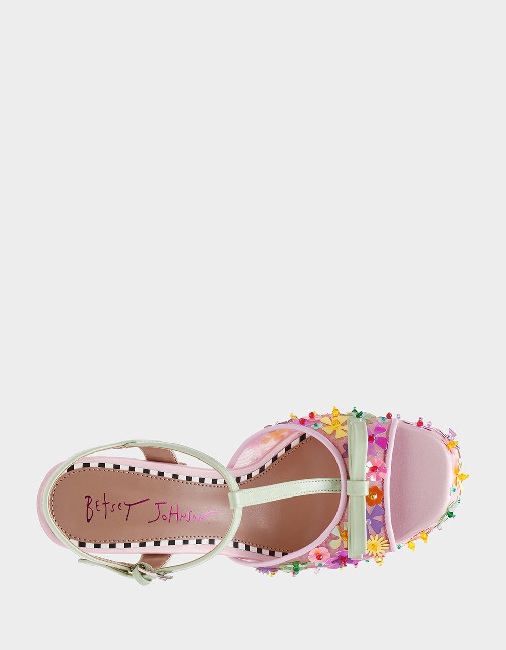 MELODIE PINK MULTI Women's Platform Floral Heel Sandal | Betsey Johnson Everyday