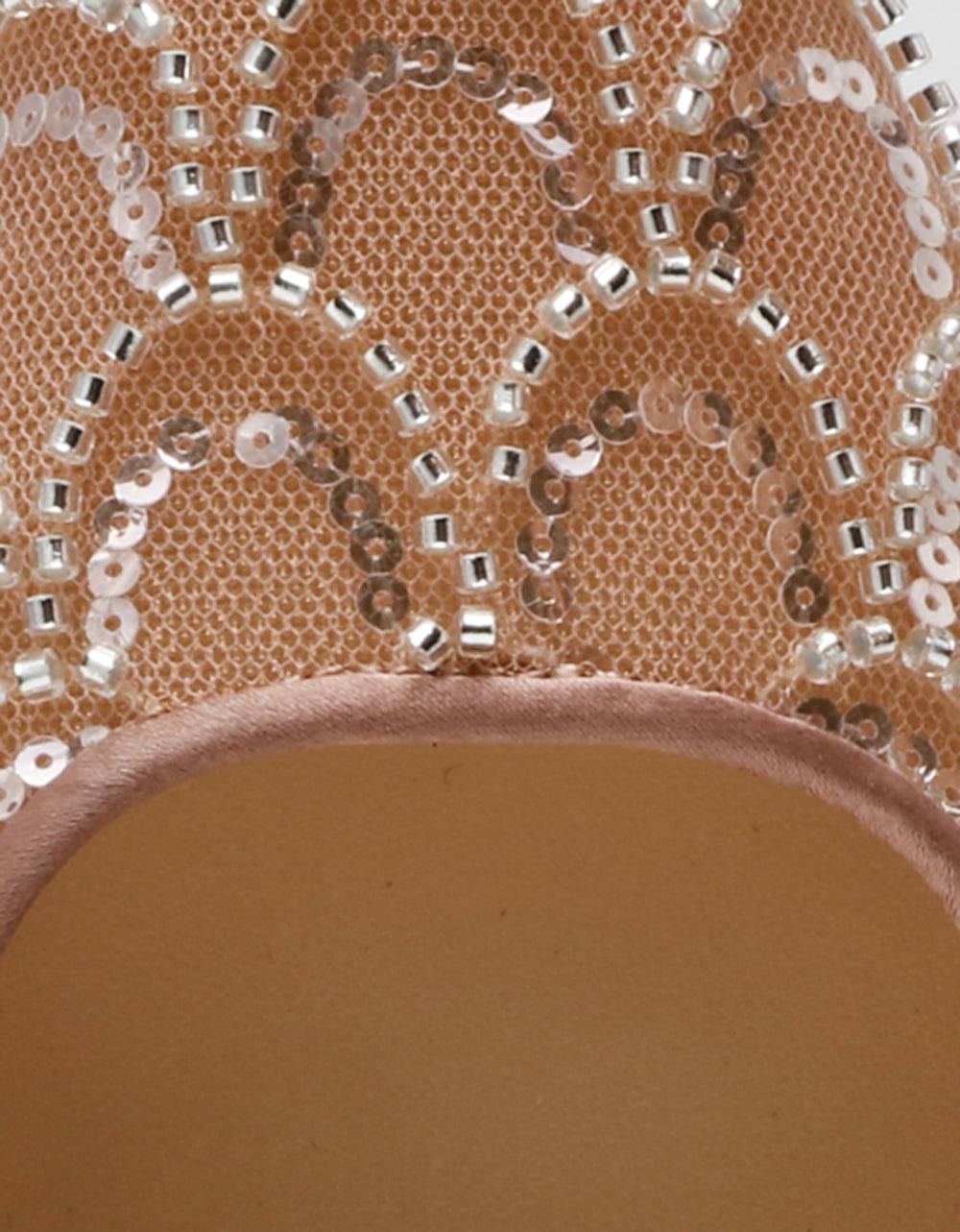 ELLIS NUDE Pointed-Toe Mesh Embellished Mule Women's Kitten Heel | Betsey Johnson Signature