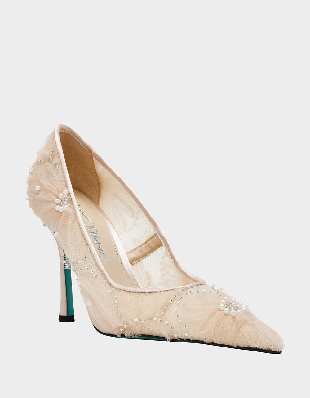 ROXIE Nude Pointed-Toe Mesh Stiletto Pump Women's Heel | Betsey Johnson Popular