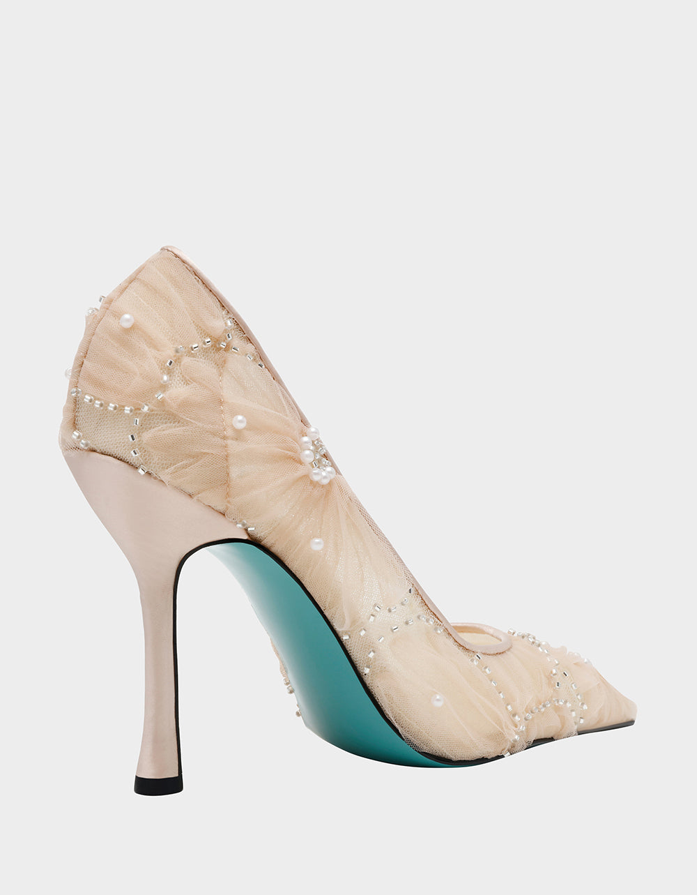 ROXIE Nude Pointed-Toe Mesh Stiletto Pump Women's Heel | Betsey Johnson Popular