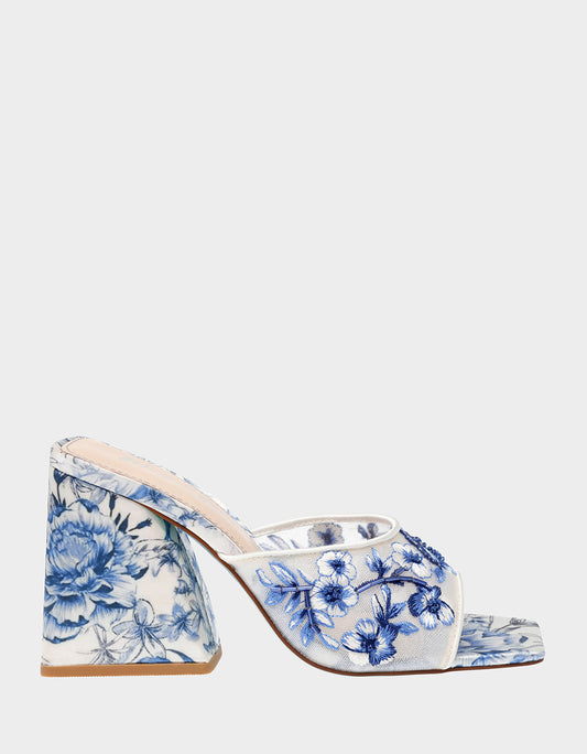ROO BLUE FLORAL Slip-On Heel | Betsey Johnson Deals