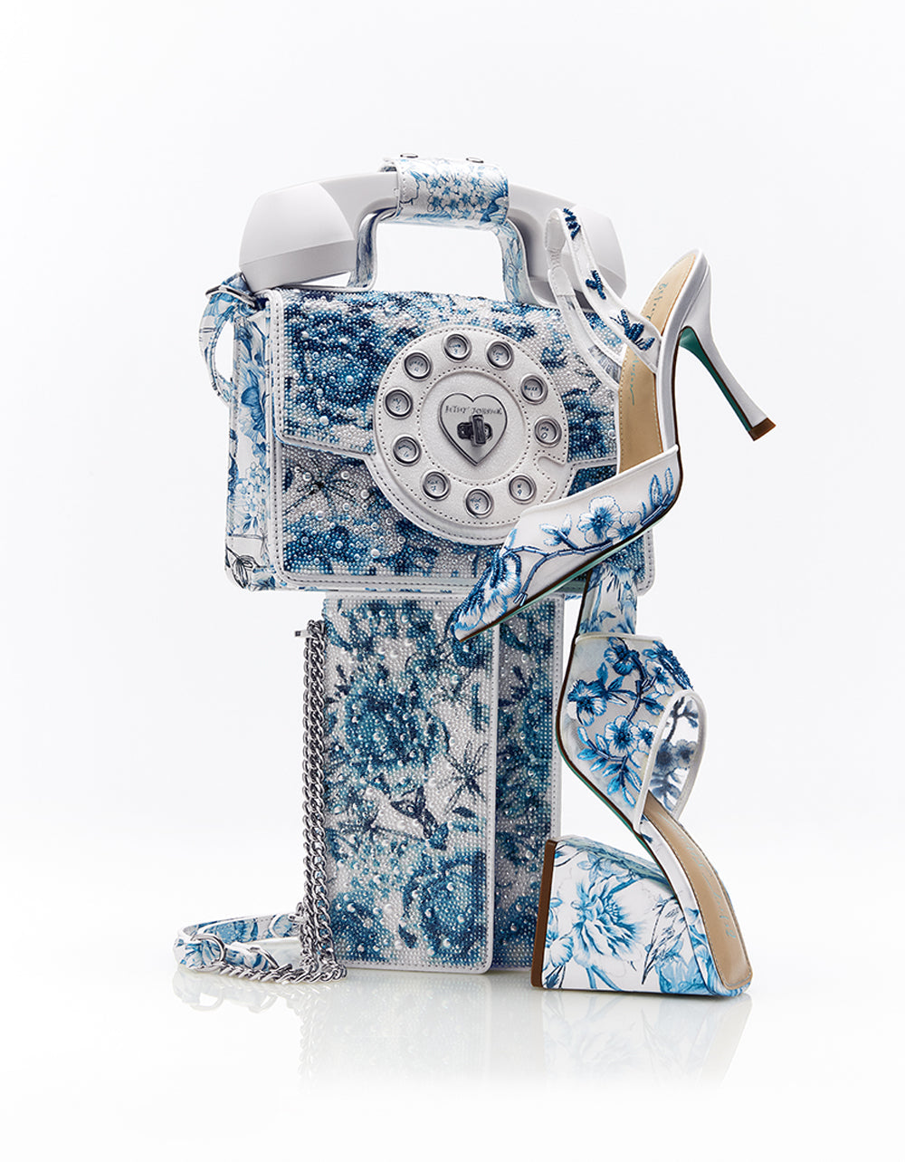 ROO BLUE FLORAL Slip-On Heel | Betsey Johnson Deals