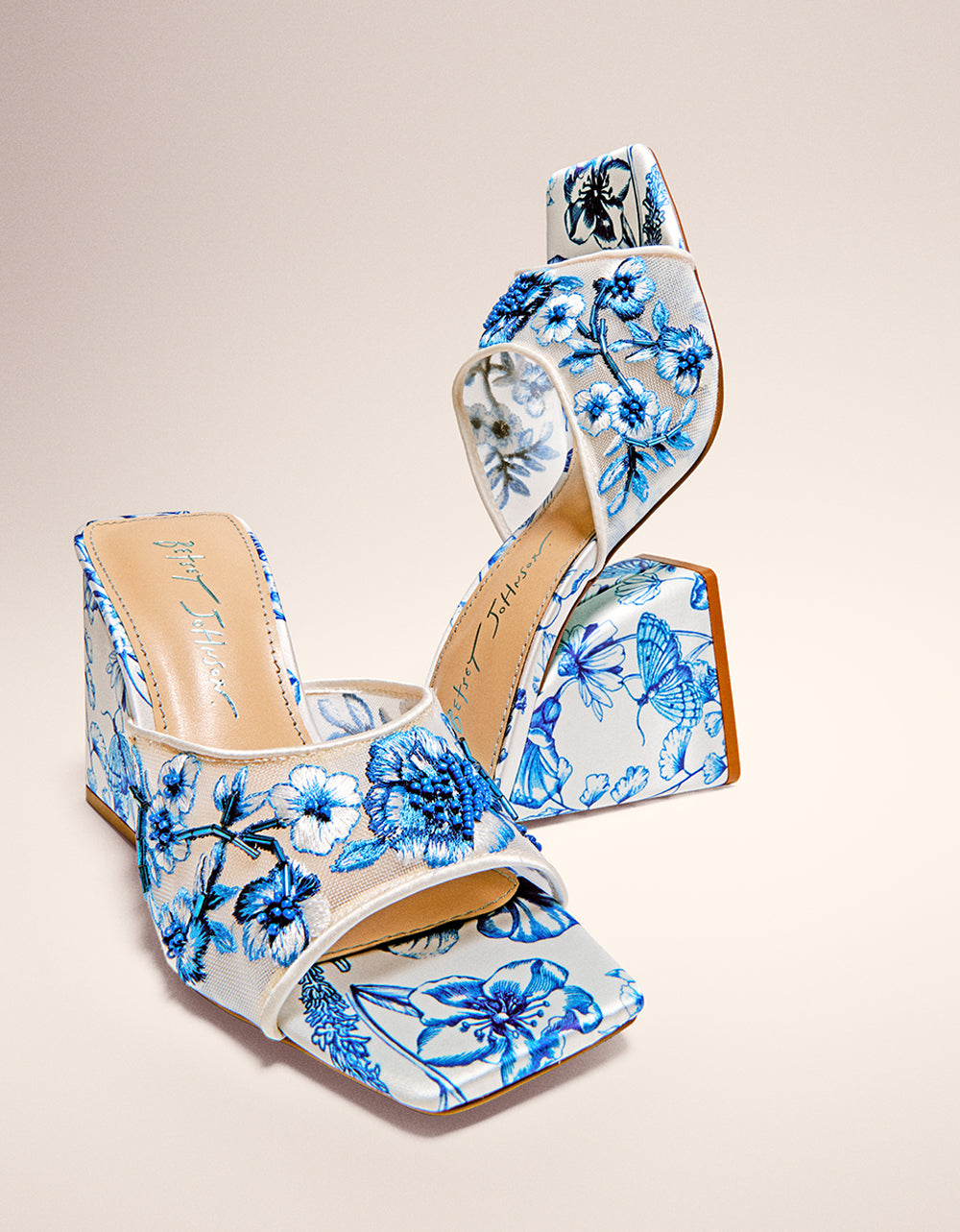 ROO BLUE FLORAL Slip-On Heel | Betsey Johnson Deals