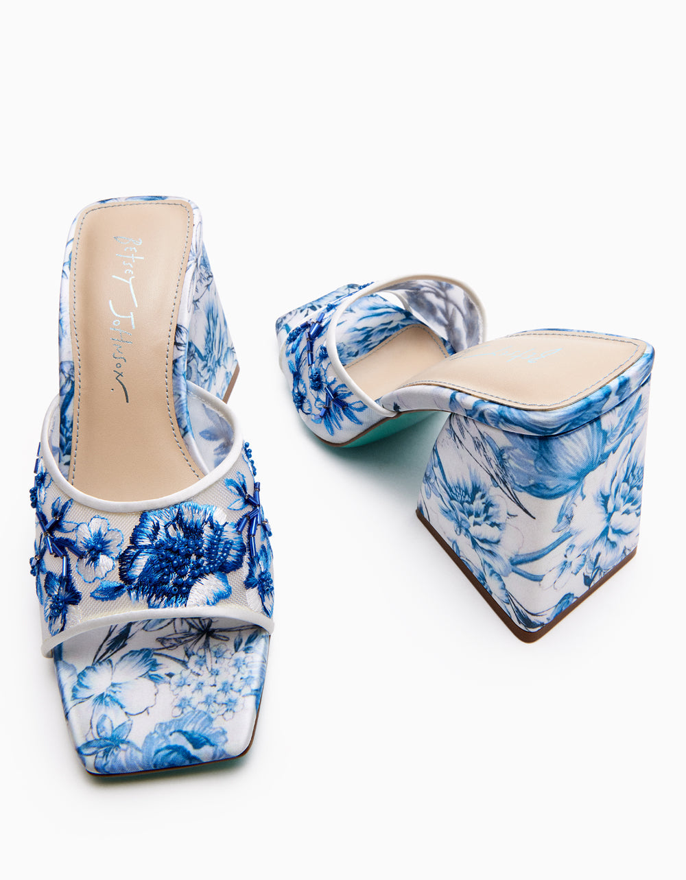 ROO BLUE FLORAL Slip-On Heel | Betsey Johnson Deals