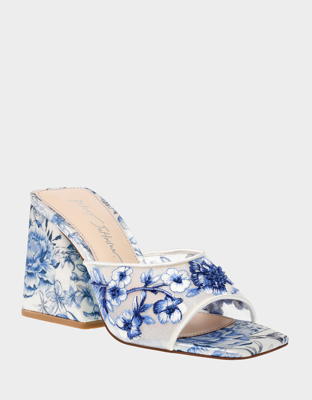 ROO BLUE FLORAL Slip-On Heel | Betsey Johnson Deals