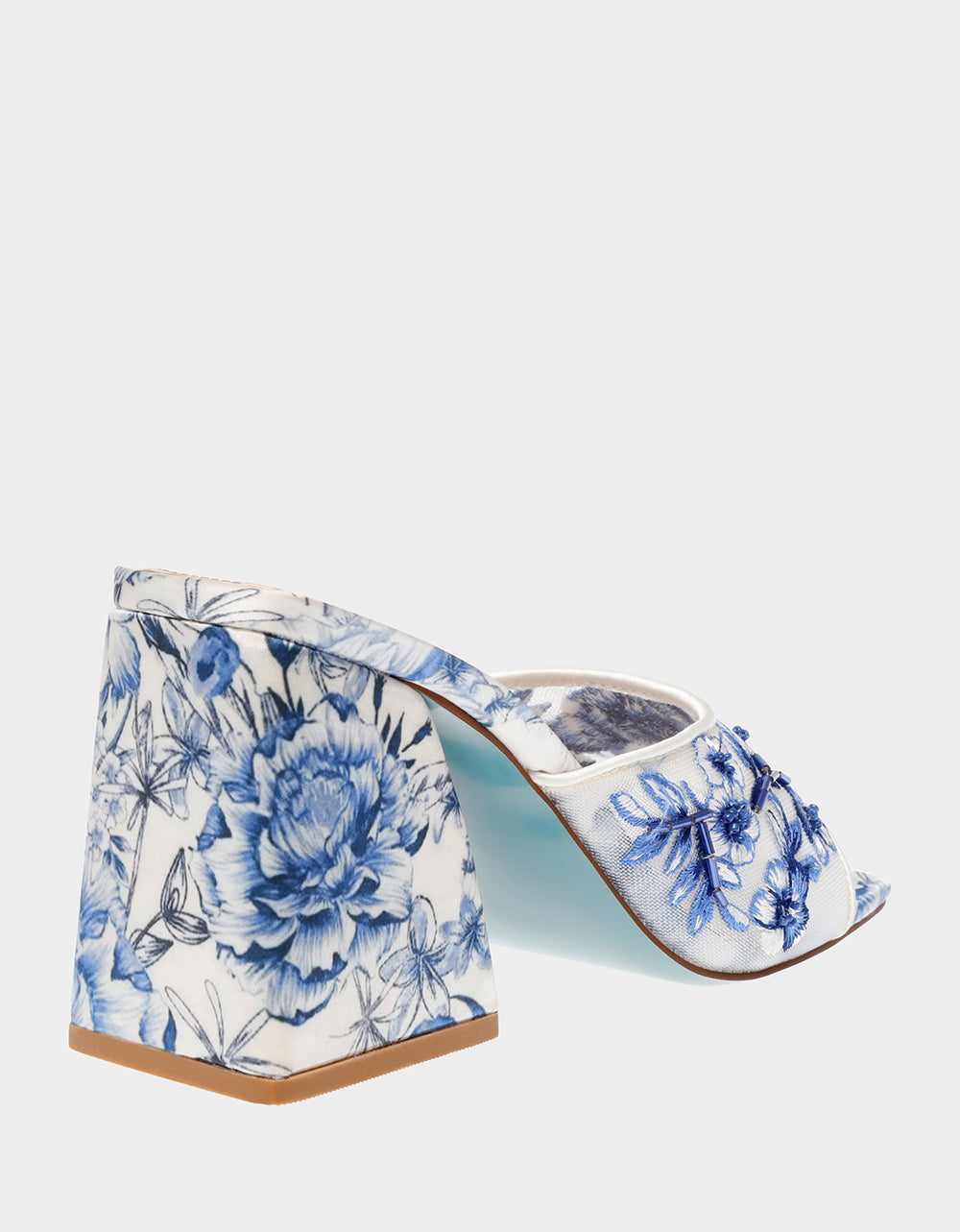 ROO BLUE FLORAL Slip-On Heel | Betsey Johnson Deals